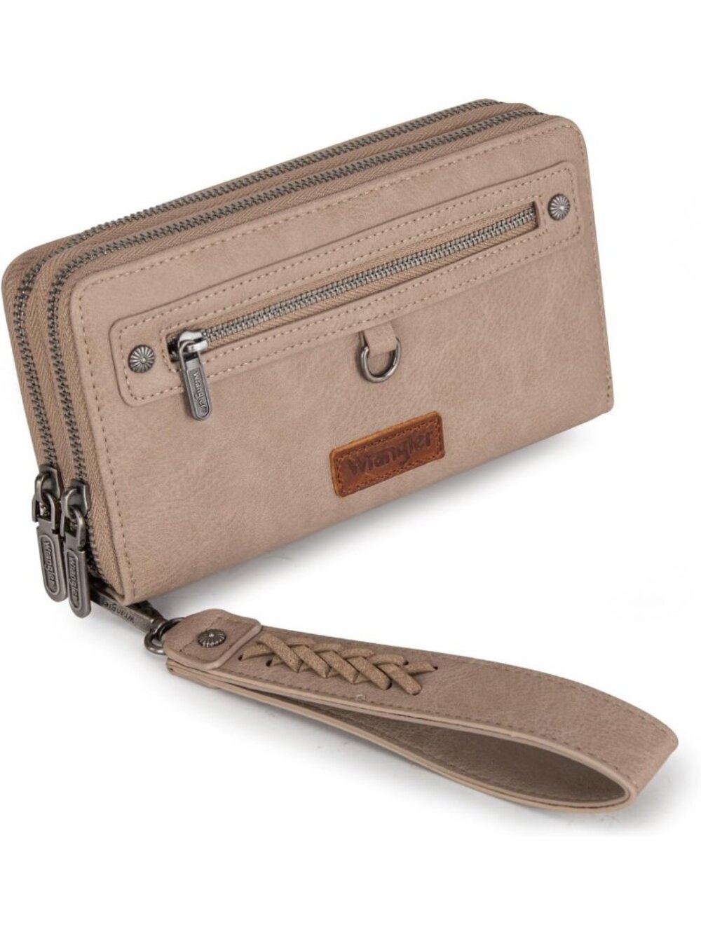 Stylish Western Women's Wallet - Large RFID Wristlet with Detachable Card Holder
